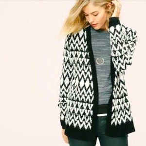 White and black festive winter Cardigan (Lou & grey)